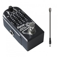 AZOR 기타 페달 6 밴드 그래픽 EQ 효과 페달(기타 페달 전원 케이블 포함)