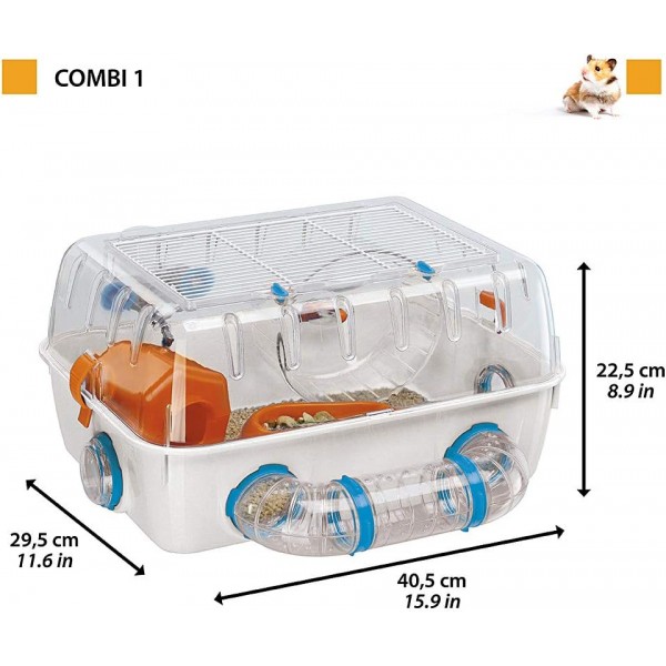 Ferplast 57923499 Hamster Home, 크기: 40.5 x 29.5 x H 22.5 cm, 흰색