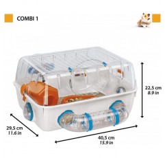 Ferplast 57923499 Hamster Home, 크기: 40.5 x 29.5 x H 22.5 cm, 흰색