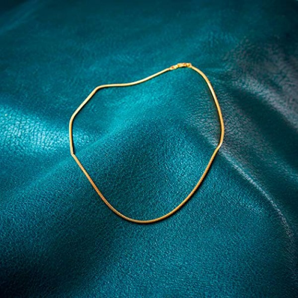 EDELIND 골드 체인 375 골드 목걸이 여성 남성 체인 펜던트 없이 옐로우 골드로 제작 뱀 체인 진짜 금 보석 선물 상자 Made in Germany