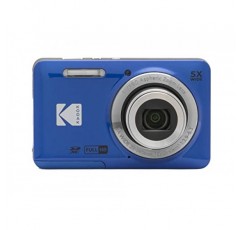 KODAK PIXPRO FZ55-BL 16MP 디지털 카메라 5배 광학 줌 28mm 광각 1080P 풀 HD 비디오 2.7인치 LCD 브이로그 카메라(블루)