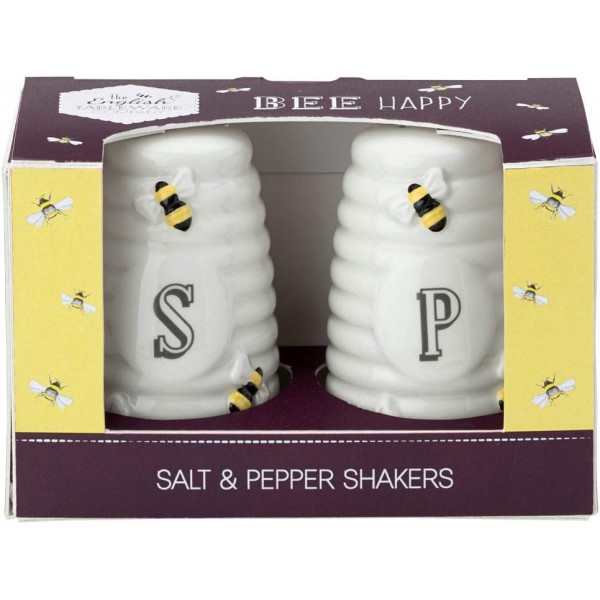 English Tableware Company 비 해피 솔트 앤 페퍼 셰이커 세트 냄비 - 비 해피 레인지