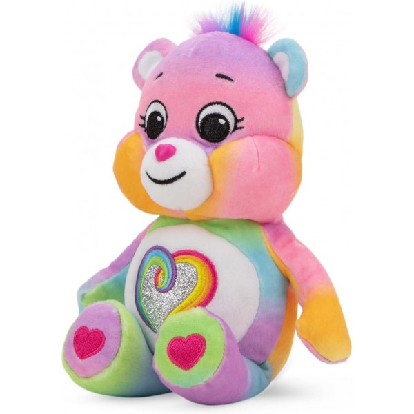 Care Bears Basic Fun 22489 Togetherness Bear, Glitter Bean Plush, 22cm 수집 가능한 귀여운 플러시 장난감, 어린이를 위한 부드러운 장난감 및 꼭 껴안고 싶은 장난감, 4세 이상의 소녀