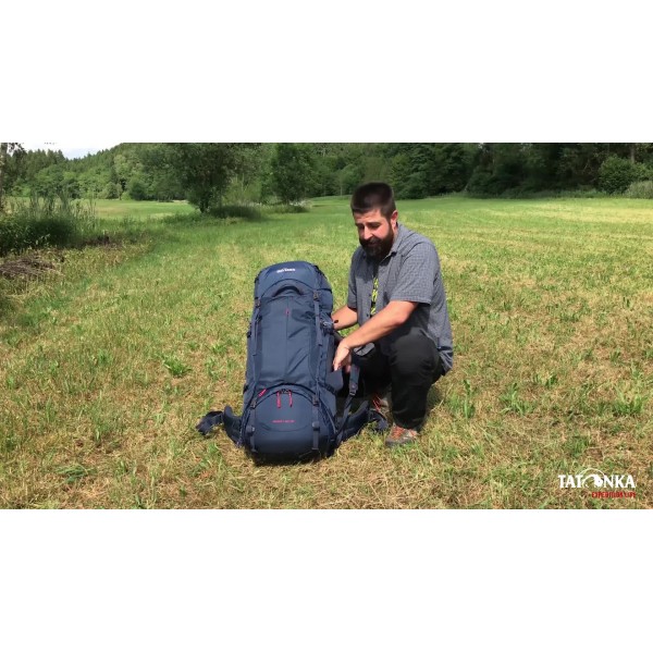 Tatonka Yukon 50+10 여성용 트레킹 백팩(전면 액세스, 조절 가능한 후면 시스템, 추가 하단 수납공간, 레인 커버 및 60리터 용량 포함)