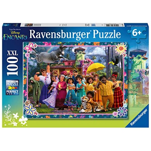 Ravensburger 디즈니 엔칸토 100 XXL 조각 직소 퍼즐 어린이용 세트 - 13342 - 모든 조각은 독특하고 조각이 완벽하게 맞습니다