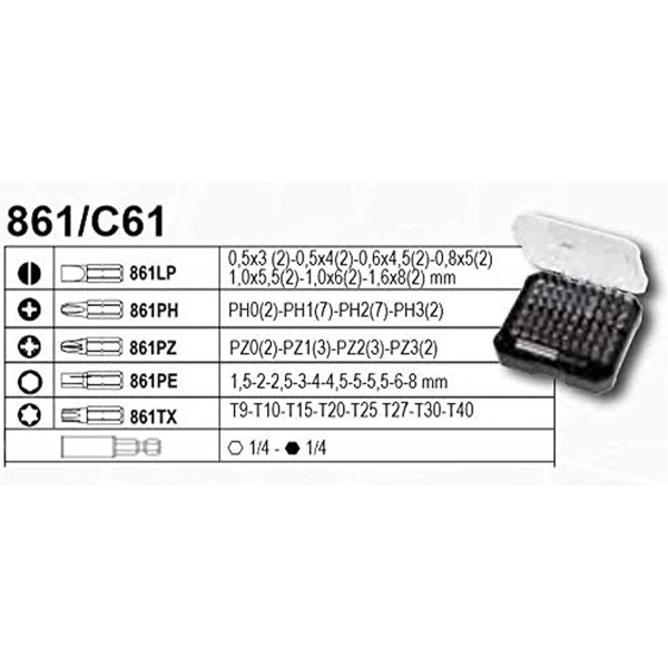 BETA 2056E/I-20 케이스 알루미늄 공구 케이스 일반 유지보수 작업용 공구 세트(163개 공구 모음, 고내성, 이탈리아산), 검은색 Predecessor