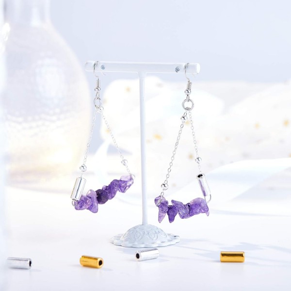 SUPERFINDINGS 120pcs 티벳 스타일 합금 비즈 스페이서 비즈 튜브 비즈 커넥터 매력 비즈 DIY 팔찌 목걸이 쥬얼리 만들기 11.5x5mm 11.5x5mm Tubular-2 Colors-120pcs