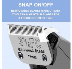 Andis Dog Clippers/Most Oster A7/Wahl KM 시리즈 3-3/4fc와 호환되는 Cosyonall 분리형 개 클리퍼: 1/2