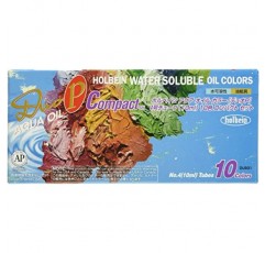 홀바인 듀오 아쿠아 오일 컴팩트 10개 세트, 10ml 튜브