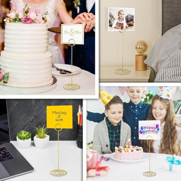 20개 8.67인치/22cm 높이의 장소 카드 홀더(접착 스티커 포함) | 3가지 크기로 제공됨 | 테이블 넘버 홀더, 테이블 넘버 스탠드, 사무실, 결혼식 및 파티에서 사인 홀더로 