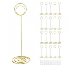 20개 8.67인치/22cm 높이의 장소 카드 홀더(접착 스티커 포함) | 3가지 크기로 제공됨 | 테이블 넘버 홀더, 테이블 넘버 스탠드, 사무실, 결혼식 및 파티에서 사인 홀더로 