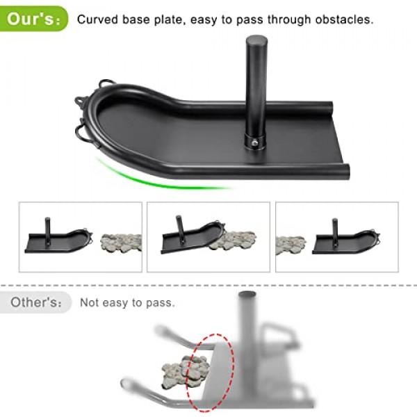 웨이트 썰매, 푸시풀 피트니스 썰매, 체력 단련용 썰매, 운동 운동용 스피드 트레이닝 썰매, 속도 향상, 1 및 2 웨이트 플레이트에 적합