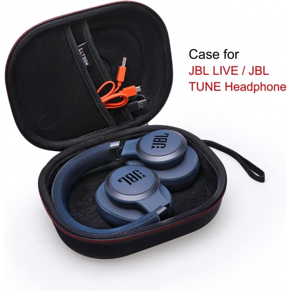 JBL LIVE 650BTNC 500BT 660NC 또는 JBL Tune 770NC 710BT 760NC 660NC 510BT 520BT 헤드폰용 L LTGEM 하드 쉘 보호 케이스 휴대용 여행용 케이스(케이스 전용) 블랙