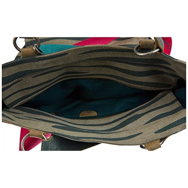 Fritzi aus Preussen 여성용 Izzy02 캔버스 0514 Zebra Wild Shopper, Zebra Wild