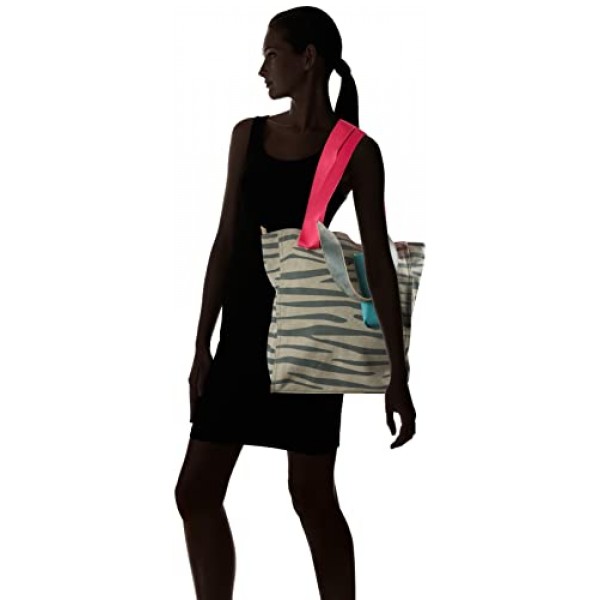 Fritzi aus Preussen 여성용 Izzy02 캔버스 0514 Zebra Wild Shopper, Zebra Wild