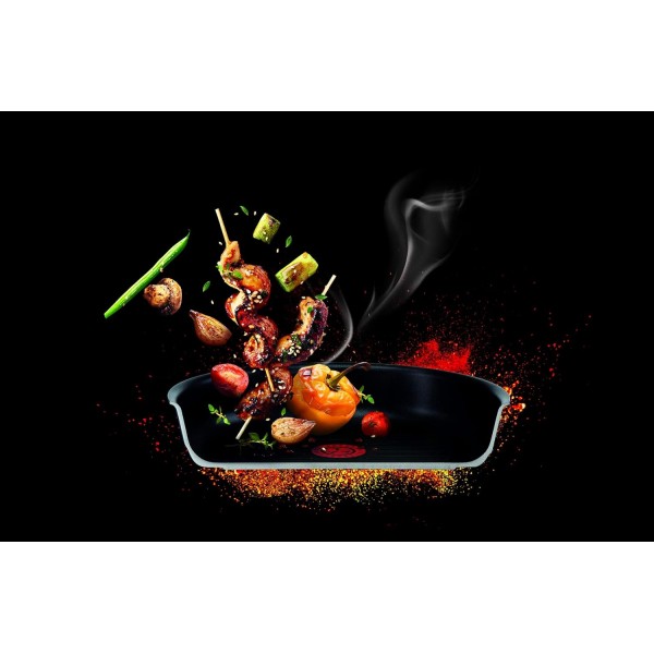 Tefal Ingenio Expertise L8564004 그릴 팬, 26cm, 인덕션, 논스틱 ​​코팅, 손잡이 별도 판매, 블랙