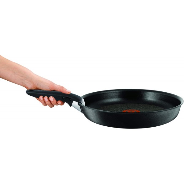 Tefal Ingenio Expertise L8564004 그릴 팬, 26cm, 인덕션, 논스틱 ​​코팅, 손잡이 별도 판매, 블랙