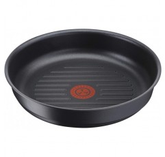 Tefal Ingenio Expertise L8564004 그릴 팬, 26cm, 인덕션, 논스틱 ​​코팅, 손잡이 별도 판매, 블랙