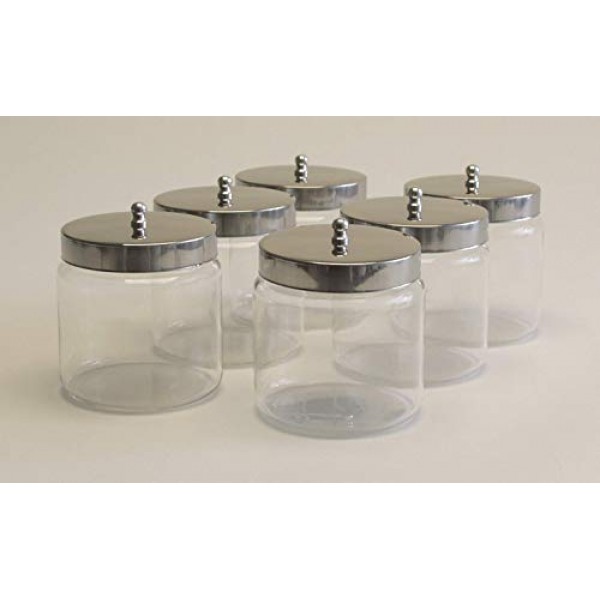 뚜껑이 있는 Grafco 유리 잡다한 병, 4 x 4