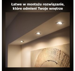 Philips Hue White Amb. Milliskin 매입형 스포트라이트 3-플레임 알루미늄 3x350lm