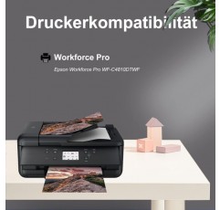 Epson Workforce Pro WF-C4810DTWF WF-C4810용 TonerSave 408 408L 멀티팩 잉크 카트리지(1팩, Epson 408)