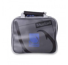 머스타드 리거 백, 방수 지퍼가 있는 방수 500데니어 타포린, 한손 네오프렌 핸들, 그레이/블루