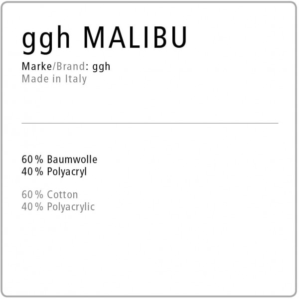 ggh Malibu Box - 공 6개 - 뜨개질 또는 뜨개질용 면 혼방 - 색상 016 - 하늘색