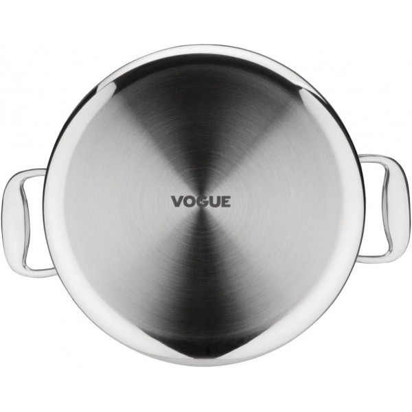 Vogue 삼중 벽 스튜 팬 9.5Ltr/155X280 스테인리스 스틸 요리 냄비 주방