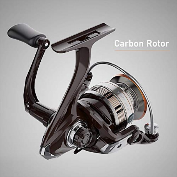 스피닝 릴-Elate 10+1 BB 경량 및 내구성 -스테인레스 스틸 메인 샤프트, 다이캐스팅 핸들 및 이중 양극 산화 스풀-흑연 본체 및 펠트 와셔가 포함된 매우 부드럽고 강력한