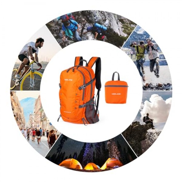 NODLAND 40L 경량 하이킹 배낭 방수 포장 가능 데이팩