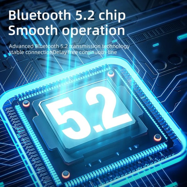 Hsility 블루투스 헤드폰 EDR LED 디스플레이 아이폰 안드로이드 스포츠 야외 실행을위한 휴대용 충전 케이스와 스테레오 사운드 블루투스 헤드폰