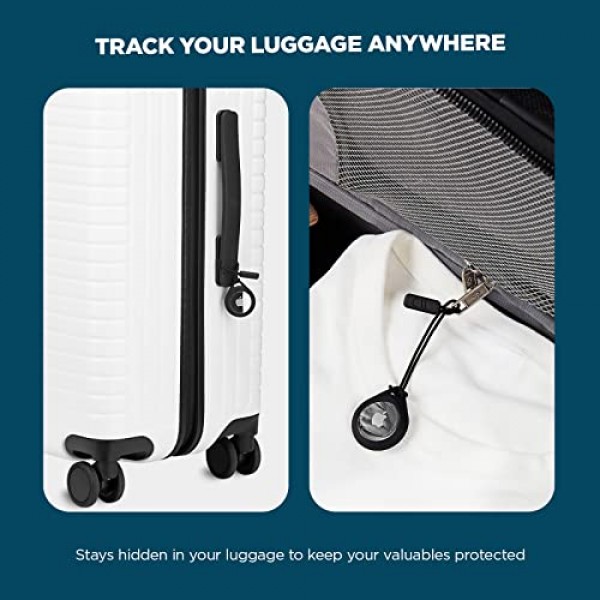 Case-Mate AirTag 홀더 - 견고한 스트랩이 있는 Apple AirTags용 케이스 홀더 - 보호용 하드 쉘 에어태그 키체인 - 개 목걸이, 고양이 목걸이, 열쇠, 수하물, 배낭용 에어 태그 케