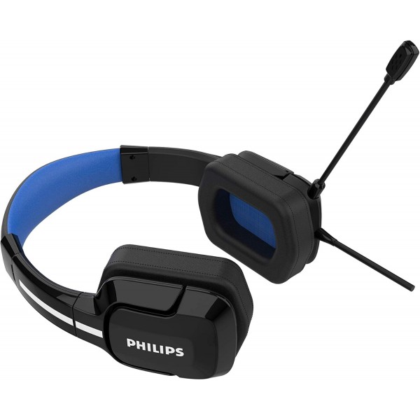 PHILIPS TAGH301/00 - 조정 가능한 헤드밴드와 다이내믹하고 선명한 사운드를 제공하는 경량 오버이어 게임용 헤드셋, 블랙