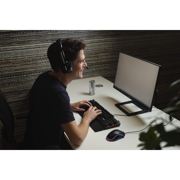 PHILIPS TAGH301/00 - 조정 가능한 헤드밴드와 다이내믹하고 선명한 사운드를 제공하는 경량 오버이어 게임용 헤드셋, 블랙