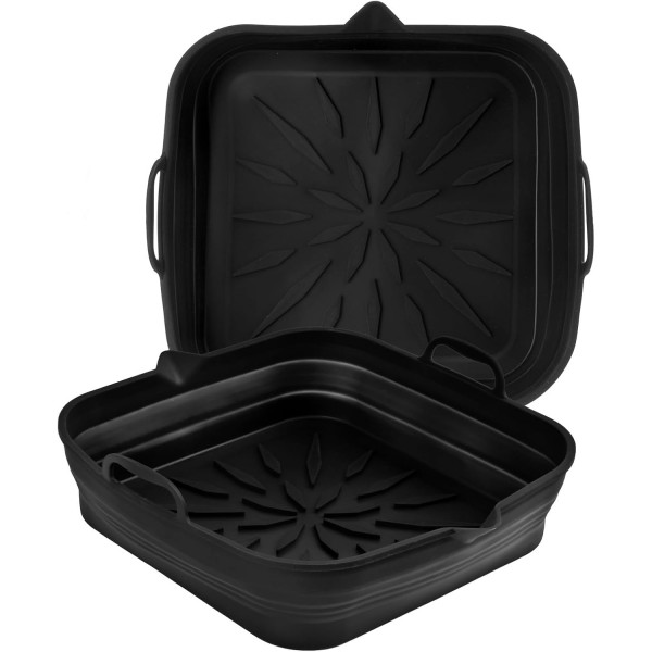 Pietuley 2 에어프라이어용 접이식 실리콘 몰드 - 에어프라이어용 실리콘 인서트 베이킹페이퍼 실리콘 - 실리콘 에어프라이어 베이킹페이퍼 - 에어프라이어 베이킹페이