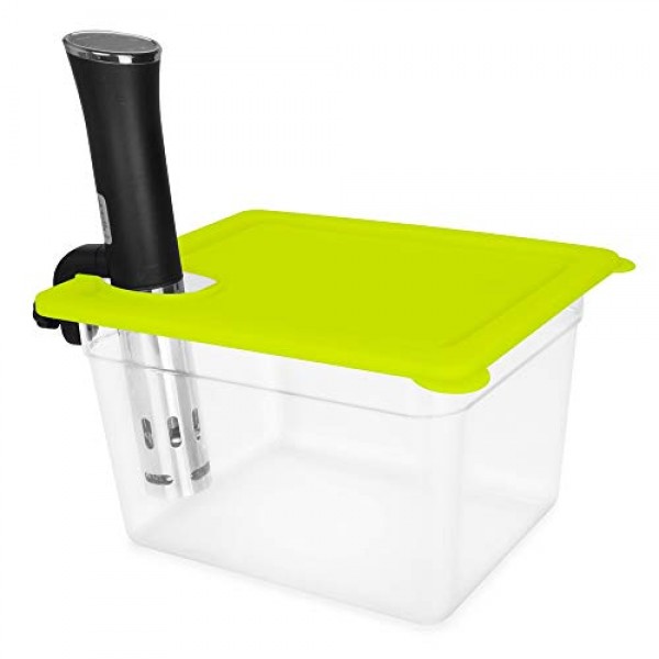 범용 실리콘 뚜껑과 랙 슬리브가 포함된 EVERIE Sous Vide 용기 호환 Anova 모든 모델,Breville Joule, 인스턴트 포트 쿠커(KIT-TY-GJ)