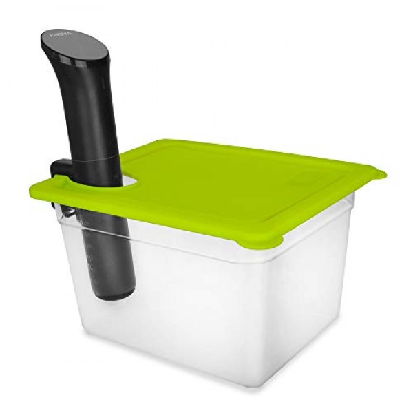 범용 실리콘 뚜껑과 랙 슬리브가 포함된 EVERIE Sous Vide 용기 호환 Anova 모든 모델,Breville Joule, 인스턴트 포트 쿠커(KIT-TY-GJ)