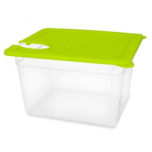 범용 실리콘 뚜껑과 랙 슬리브가 포함된 EVERIE Sous Vide 용기 호환 Anova 모든 모델,Breville Joule, 인스턴트 포트 쿠커(KIT-TY-GJ)