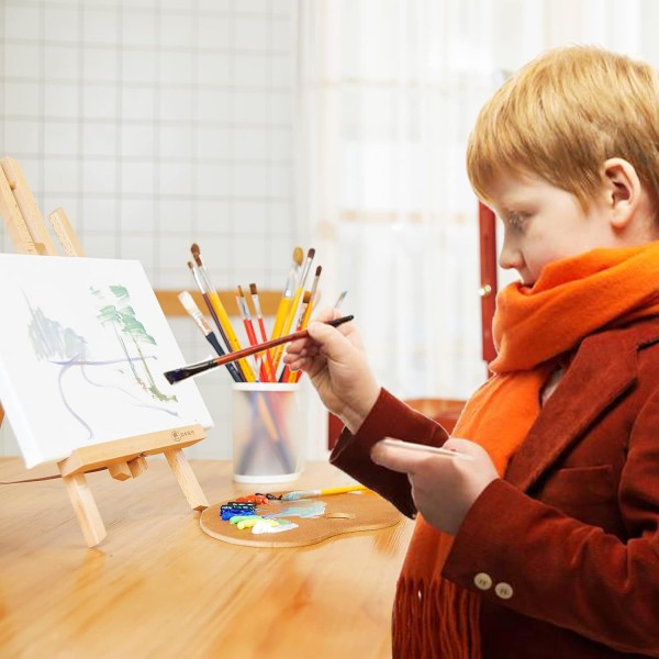 Viesap 이젤, 2피스 나무 이젤, 원목으로 만든 40cm 그림 스탠드, 디스플레이/테이블 이젤, 접을 수 있는 공간 절약형, 장식용 스탠드, 어린이용 이젤, 그림, 어린이 예술 