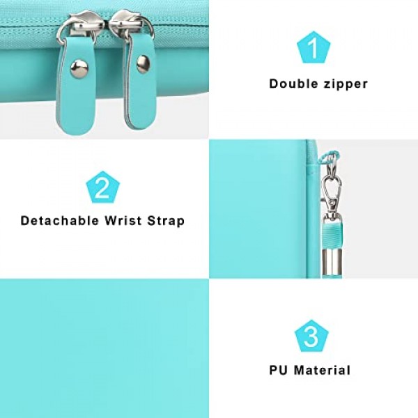 KODAK Step/Kodak Step 슬림 인스턴트 모바일 포토 미니 프린터용 Canboc 휴대용 케이스, 인화지 및 USB 케이블에 맞는 지퍼 메쉬 포켓, 녹색(케이스만)