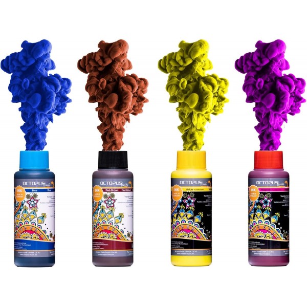 승화 잉크 4X 100ml 세트 4색, 레드 브라운, 블루, 마젠타, 옐로우, Epson, Brother, Roland, Mimaki, Mutoh RB, BL, M, Y 4x100ml 호환