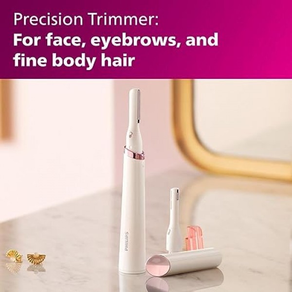 필립스 뷰티 여성용 비키니 트리머 및 프리시전 트리머 스페셜 에디션 번들(BRT387/90)