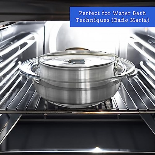 GLOBE ROCKET Flan Mold with Lid (8.2 x 3.2in ) - 정통 멕시코 디자인 Flanera Flan Maker - Flan Pan - Bain Marie Flan Molds with Lid - Flaneras Moulds with Lid