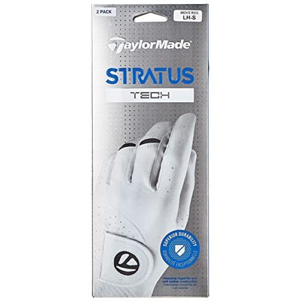 TaylorMade 남성용 스트라투스 테크 골프 장갑(2개 팩)