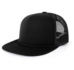 CHOK.LIDS 남성과 여성을위한 플랫 빌 폼 탑 모자 조정 가능한 스냅 백 트럭 모자 트렌디 컬러 플랫 브림 메쉬 야구 모자