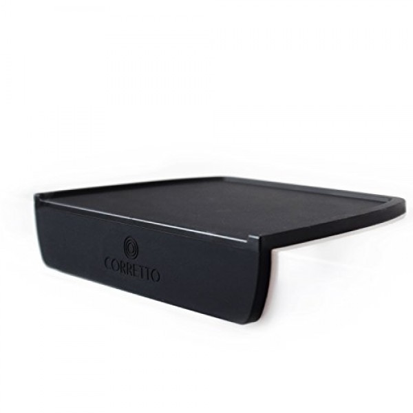 Corretto Espresso 탬핑 매트 - 작업대를 보호하는 고급스러운 그립감과 식품 안전 검정색 실리콘 코너 탬퍼 및 포장 매트