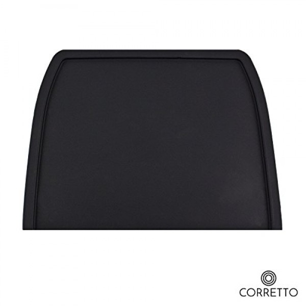 Corretto Espresso 탬핑 매트 - 작업대를 보호하는 고급스러운 그립감과 식품 안전 검정색 실리콘 코너 탬퍼 및 포장 매트
