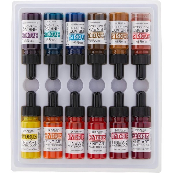 Dr. Ph. Martin's Hydrus 미술 수채화, 0.5온스, 12개 세트(3세트)