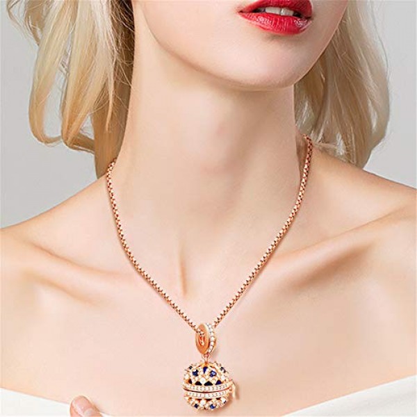 Gnoce 여성용 에센셜 오일 디퓨저 펜던트 목걸이 925 스털링 실버 