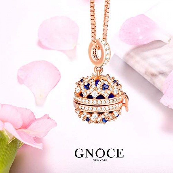 Gnoce 여성용 에센셜 오일 디퓨저 펜던트 목걸이 925 스털링 실버 